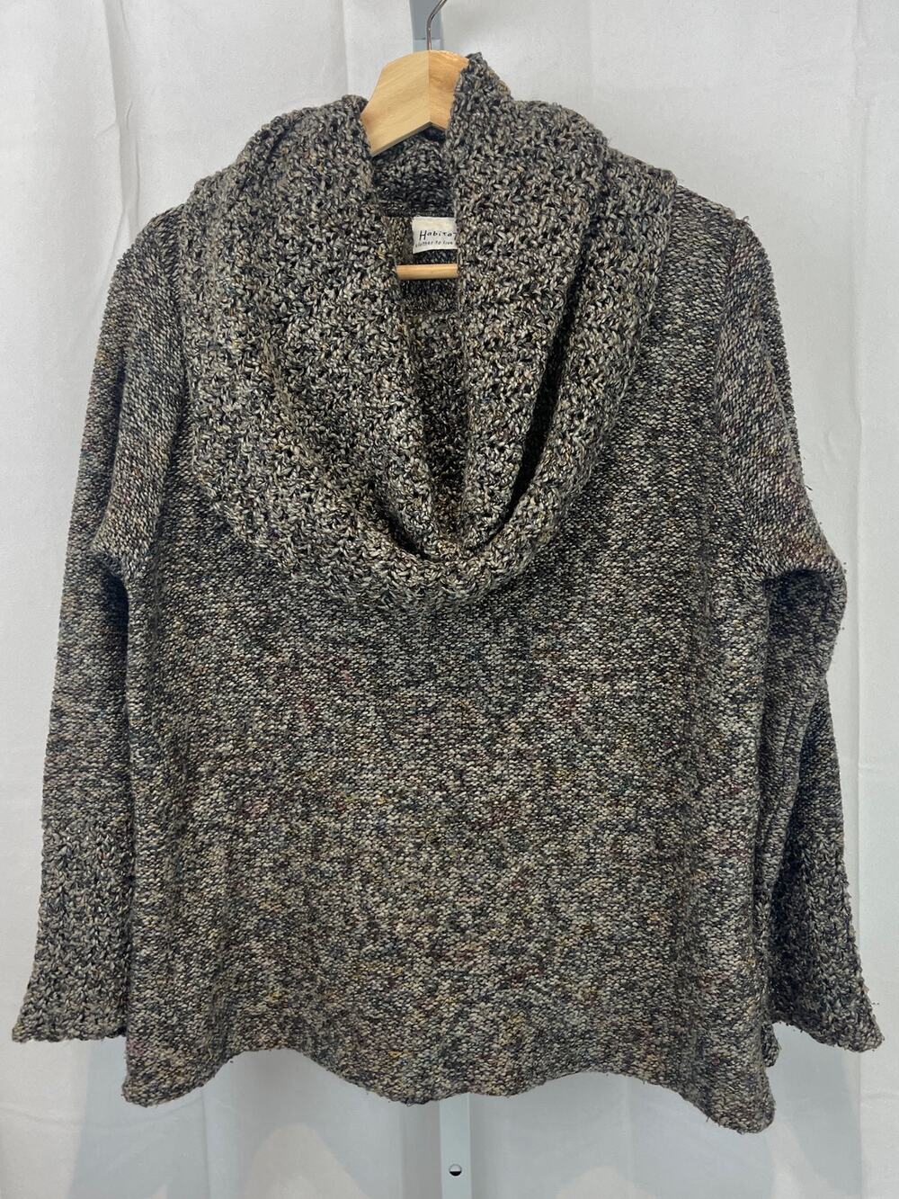 HABITAT Cozy Cowl Neck Pullover Sweater Long Sleeve Brown Multicolor USA S